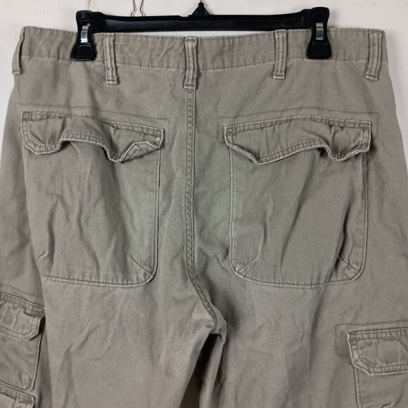 Wrangler Mens Double Utility Cargo Pants Size 34 x 30 Khaki Outdoor Workwear - Picture 10 of 11